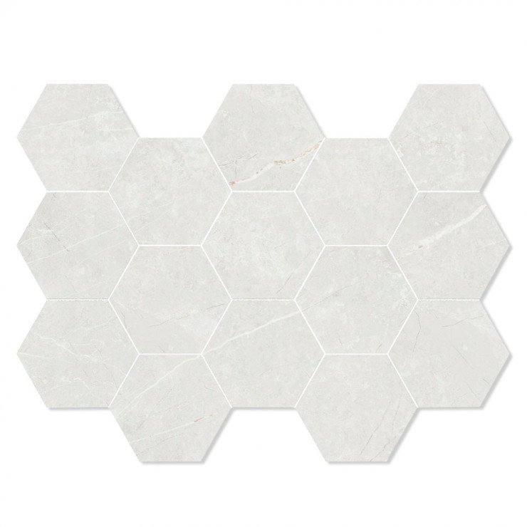 Marmor Mosaik Klinker Prestige Vit Polerad 33x23 cm-0